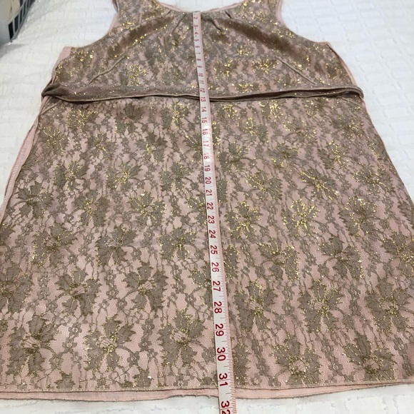 Ark & Co Light pink Gold Lace Dress - Picture 12 of 13